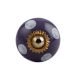 Purple Polka Dot Small Ceramic Cabinet Knob